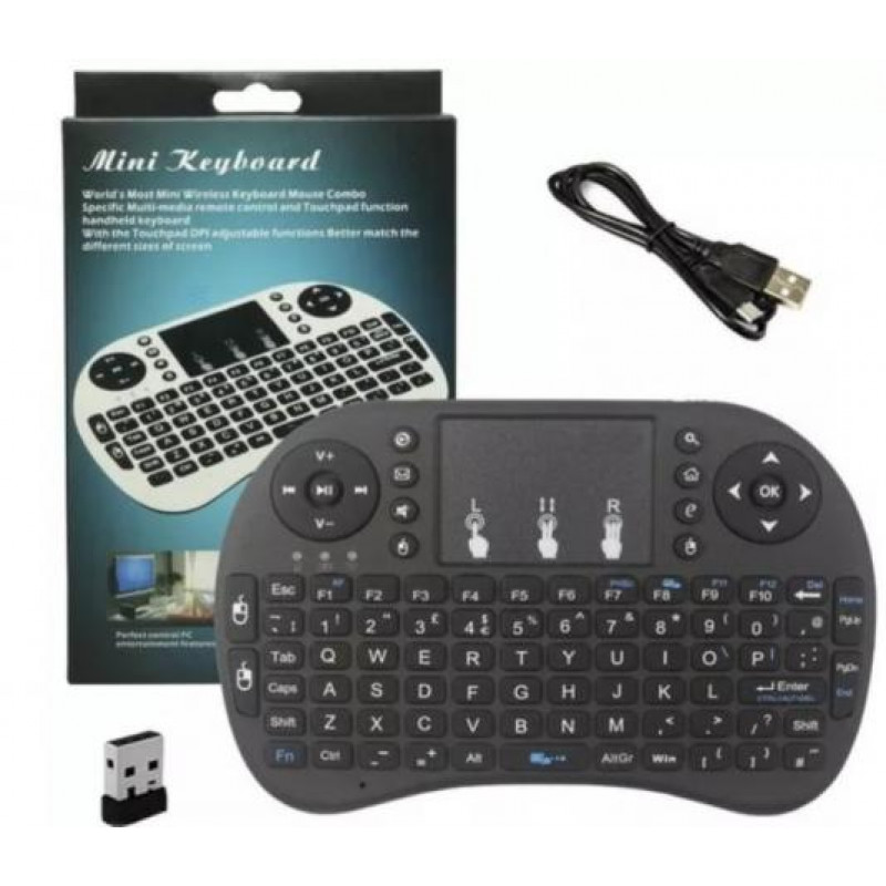 Mini Teclado Sem Fio Com Touchpad Mouse Ideal Para Smart Tv Pc Notebook MINI KEYBOARD