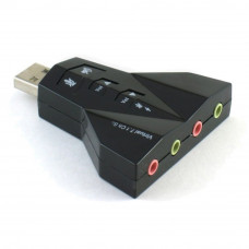 ADAPTADOR MINI PLACA DE SOM USB 2.0 EXTERNO 7.1 