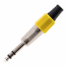 PLUG P10 ESTÉREO CORPO PLASTICO AMARELO