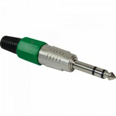PLUG P10 ESTÉREO CORPO PLASTICO VERDE
