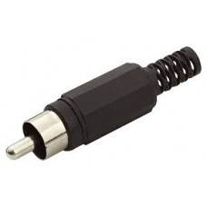 PLUG RCA PLASTICO PRETO