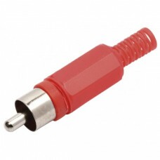 PLUG RCA PLASTICO VERMELHO