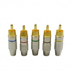 PLUG RCA PROF.ESTRIADO 6mm GOLD