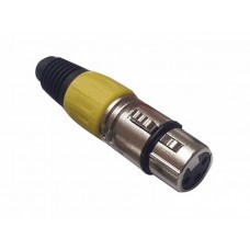 PLUG CANON PROF CORPO PLASTICO FÊMEA AMARELO