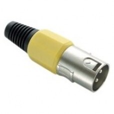 PLUG CANON PROF CORPO PLASTICO MACHO AMARELO