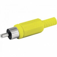 PLUG RCA PLASTICO AMARELO