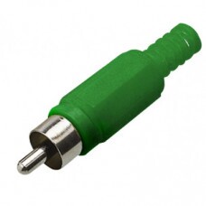 PLUG RCA PLASTICO VERDE