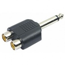 ADAPTADOR 2JACKS RCA x P10 MONO