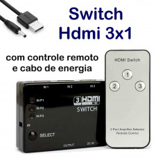 SWITCH HDMI 5 ENTRADAS 1 SAÍDA C/ CONTROLE