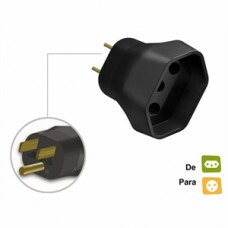 ADAPTADOR AC PINO REVERSO x TOMADA 2P+T 15amp