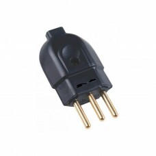 PINO AC TRIPOLAR PROF 10A - 250v PRETO
