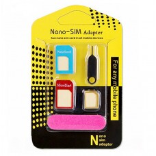 ADAPTADOR KIT NANO/MICRO SIM 3X1 + CLIP P/ CELULARES 