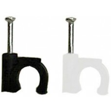 FIXA CABO RG06 BRANCO/PRETO PCT C/ 100PÇ