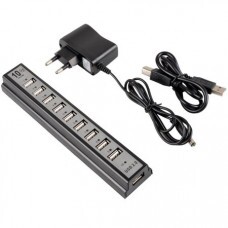 HUB USB 10 PORTAS C/ FONTE 