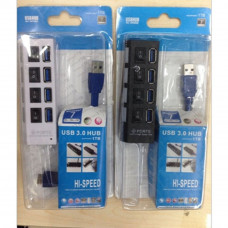 USB 3.0 Hub 4 Portas Super Speed USB 3 Splitter com Interruptor On Off