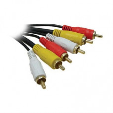 CABO 3RCA + 3RCA COM COAXIAL 2MT