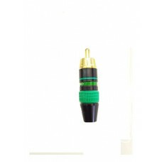 PLUG RCA PROFISSIONAL PRETO COM TARJA VERDE
