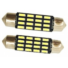 LÂMPADA LED TORPEDO AUTOMOTIVA 39MM 16 LEDS LUZ BRANCA PAR