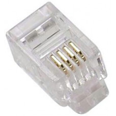 Conector RJ11 4 Vias 6P4C para Telefone