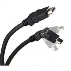 Cabo Hdmi Articulado 90º 180º Nas 2 Pontas dourada 3mts