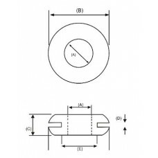 PASSAFIO ISOLADOR PARA FIOS 07X14X07