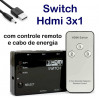 SWITCH HDMI 3 ENTRADAS 1 SAÍDA C/ CONTROLE