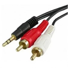 CABO P2 x 2 RCA PONTA FECHADA 2MT
