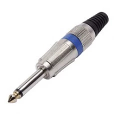 PLUG P10 MONO CORPO METAL PONTA GOLD AZUL