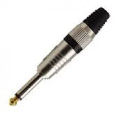 PLUG P10 MONO CORPO METAL PONTA GOLD PRETO