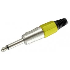 KIT C/ 10 PLUG P10 MONO CORPO PLASTICO AMARELO