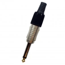 KIT C/ 10 PLUG P10 MONO CORPO PLASTICO PRETO