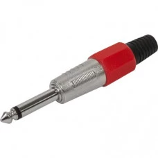 KIT C/ 10 PLUG P10 MONO CORPO PLASTICO VERMELHO