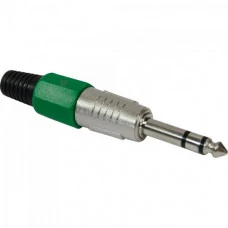 PLUG P10 ESTÉREO CORPO PLASTICO VERDE