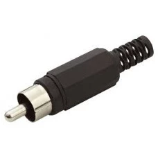 PLUG RCA PLASTICO PRETO