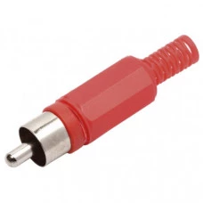 PLUG RCA PLASTICO VERMELHO
