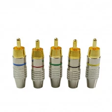 PLUG RCA PROF.ESTRIADO 6mm GOLD