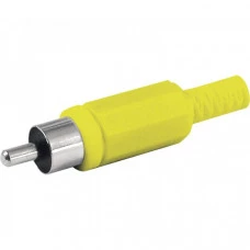 PLUG RCA PLASTICO AMARELO