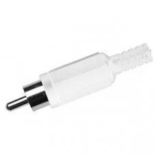 PLUG RCA PLASTICO BRANCO