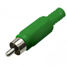 PLUG RCA PLASTICO VERDE