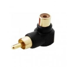 ADAPTADOR RCA 90º PRETO 