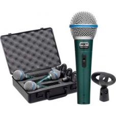 MICROFONE SEM FIO KIT 3 PÇ C/ MALETA E CACHIMBO