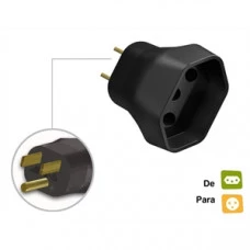 ADAPTADOR AC PINO REVERSO x TOMADA 2P+T 15amp