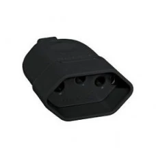 TOMADA AC TRIPOLAR 10A/250V PRETA