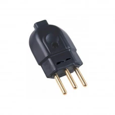 PINO AC TRIPOLAR 2P+T 20A - 250v PRETO