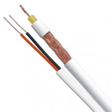 CABO COAXIAL TRANÇADO FLEXÍVEL 4mm 100m C/ ALIMENTAÇÃO SLIM