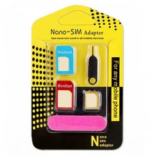 ADAPTADOR KIT NANO/MICRO SIM 3X1 + CLIP P/ CELULARES 