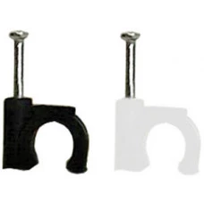 FIXA CABO RG06 BRANCO/PRETO PCT C/ 100PÇ