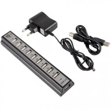 HUB USB 10 PORTAS C/ FONTE 