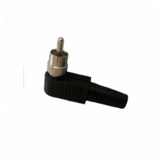 PLUG RCA 90° GRAUS CAPA PLASTICA NIQUEL
