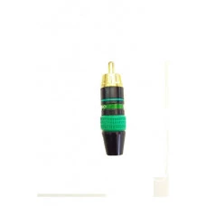 PLUG RCA PROFISSIONAL PRETO COM TARJA VERDE